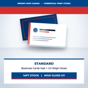 business cards 14pt + uv (high gloss) imprint shop canada