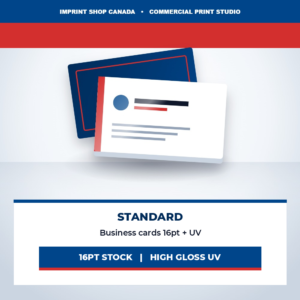 business cards 16pt + uv imprint shop canada