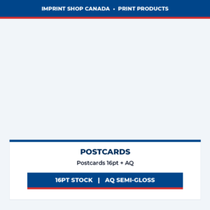 postcards 16pt + aq imprint shop canada