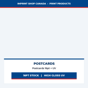 postcards 16pt + uv imprint shop canada