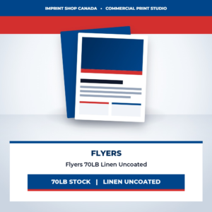 flyers 70lb linen uncoated imprint shop canada