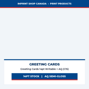 greeting cards 14pt writable + aq (c1s) imprint shop canada