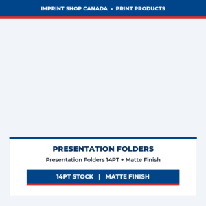 presentation folders 14pt + matte finish imprint shop canada