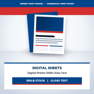 digital sheets 100lb gloss text imprint shop canada