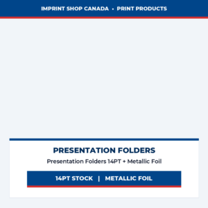 presentation folders 14pt + metallic foil imprint shop canada